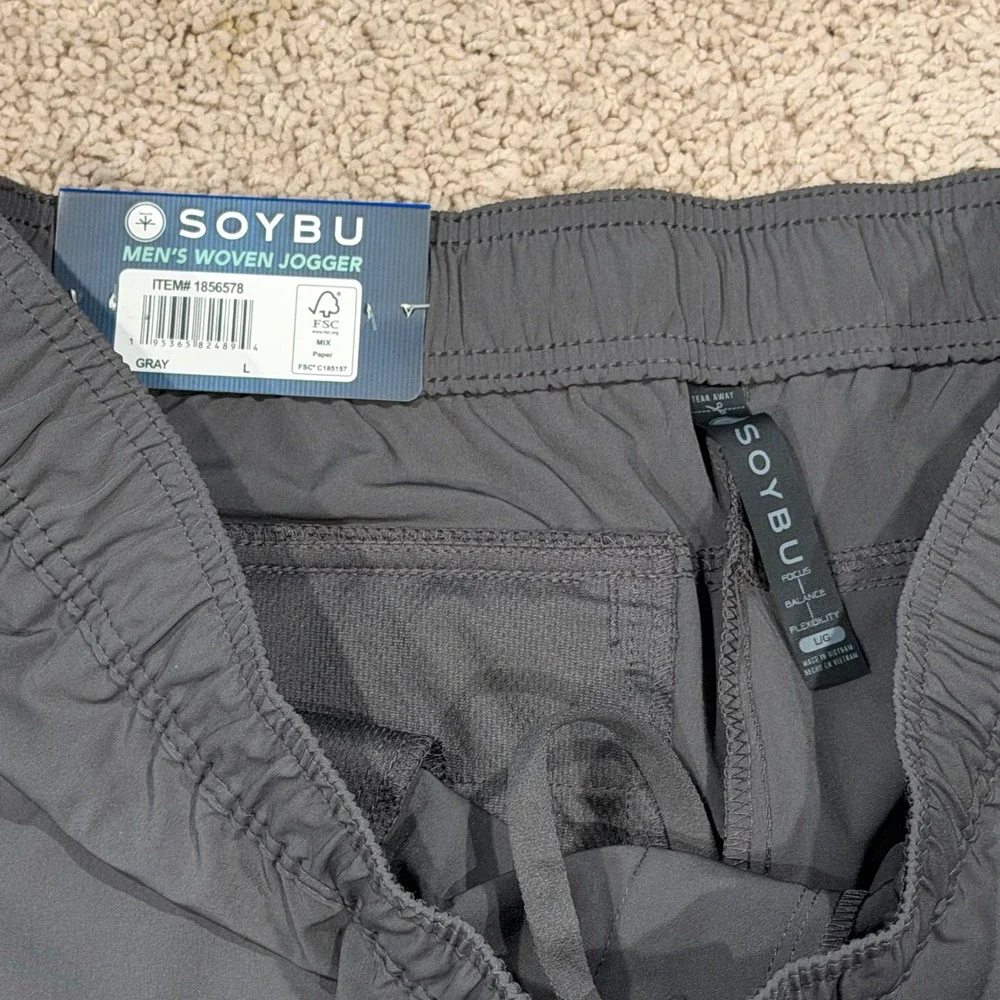 SOYBU Mens Jogger Pants Size L‎ Gorpcore Active Hiking Camp Lounge Steetwear